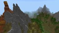 Users will get their fill of massive mountains in this seed's spawn area (Image via Mojang)